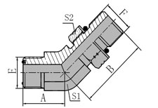 45 ORFS  MALE/SAE  O-RING  BOSS