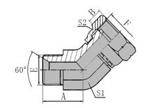 45  BSP  MALE  60 SEAT/BSP  PRESSURE  GAUGE  CONNECTOR