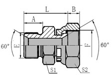 BSP  MALE  60 SEAT/JIS  METRIC  FEMALE  60   SEAT