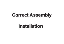 Correct assembly installation