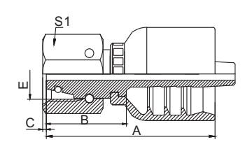 Metric Female 24° Cone O-ring H.T.