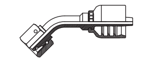 45° Metric Female 24° Cone O-ring L.T.