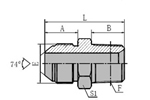 Metric Thread 74 Cone Flared Tube Fitting