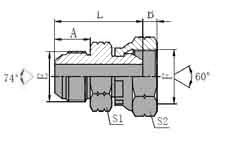 JIC MALE 74 CONE/BSP FEMALE 60 CONE