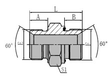 Metric Male 60  SEAT/BSP Male Captive  Seal