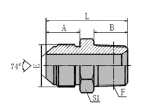 Metric Male 74 Cone/NPT Male