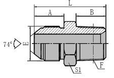 Metric Male 74 Cone/BSPT Male