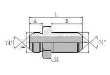 Metric Male 74 Cone Bulkhead