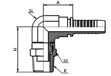 90 NPT Swivel Male