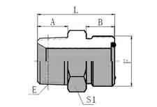 NPT MALE/METRIC MALE WITH O-RING