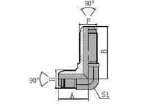 90 SAE Male Bulkhead