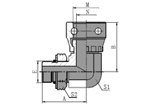 90º SAE O-ring Boss/stecko Female