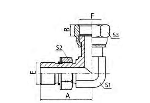 90° ELBOW SAE O-RING BOSS S-SERIES