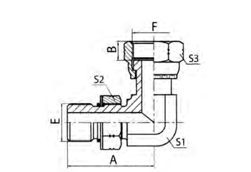 90° ELBOW SAE O-RING BOSS S-SERIES