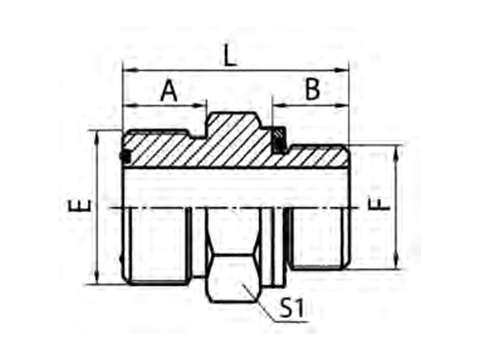 ORFS MALE O-RING / BSP MALE O-RING