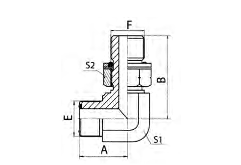 90° ELBOW ORFS MALE O-RING / BSP MALE O-RING