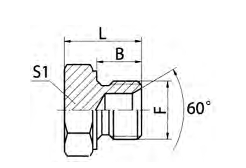 Metric Male Double Use for 60°  Cone Seat or Bonded Seal Plug