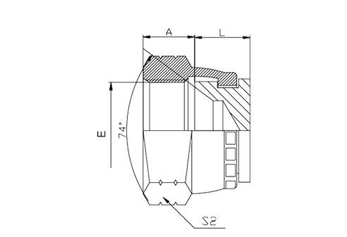 JIC FEMALE  74°SEAT PLUG