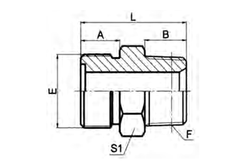 Metric Male O-ring / NPT Male