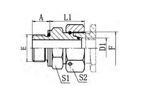 BSP Thread Stud Ends with O-ring Sealing