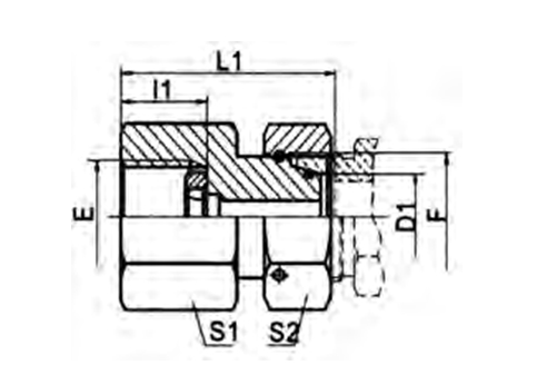 BSP Pressure Gauge Connector with Dki Sealing Ring