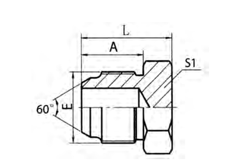 JIS Metric Male 60° Cone Plug