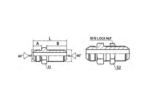 JISGas Male 60° Cone Bulkhead