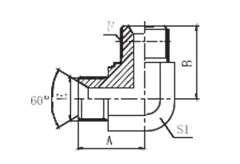 90° BSP MALE 60°SEAT / NPT MALE