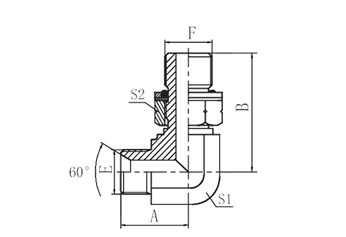 90° ELBOW BSP MALE 60° SEAT