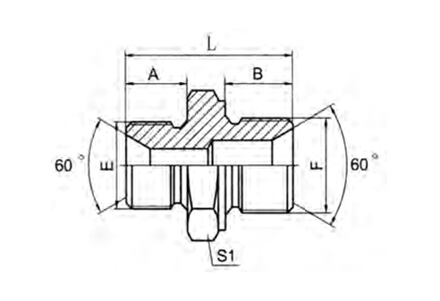 BSP MALE DOUBLE USE FOR 60° SEAT OR BONDED SEAL