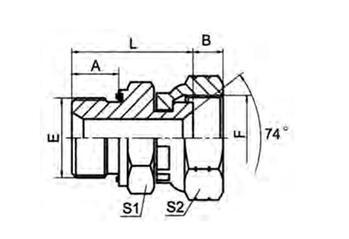 BSP MALE CAPTIVE SEAL/ JIC FEMAL E 74° SEAT