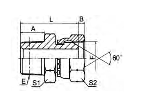 BSPT MALE / BSP FEMALE 60° CONE
