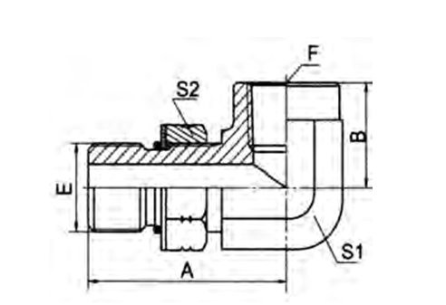 90° ELBOW SAE O-RING BOSS L- SERIES