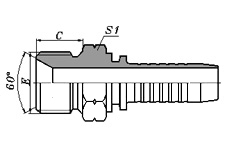 BSP Male Double Use for 60º Cone Seat or Bonded Seal