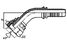 45º BSP Female 60º Cone