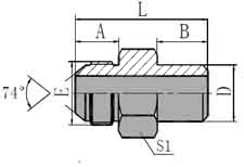 JIC MALE 74 CONE/BUTT-WELD TUBE