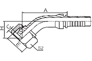 45° Metric Female 24° Multiseal L.T.