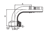 90° Metric Female 24° Cone Seat H.T