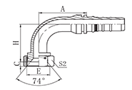 90°JIC Female 74° Cone Seat