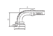 90° SAE Flange 3000PSI