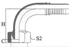 90º Metric Female Multiseal