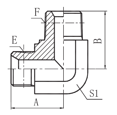 90° ELBOW JIC MALE 74° CONE / BSPT MALE