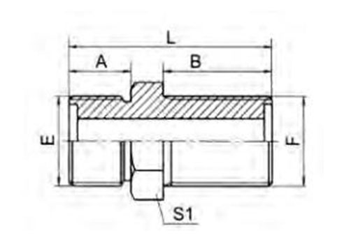 Metric Male O-ring Bulkhead