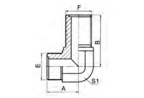 90° Metric Male O-ring Bulkhead