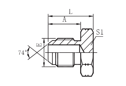 JIC MALE74°CONE PLUG