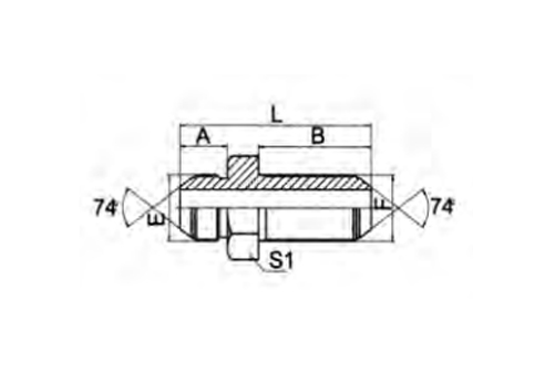 METRIC LE CONE MA 74° BULKHEAD