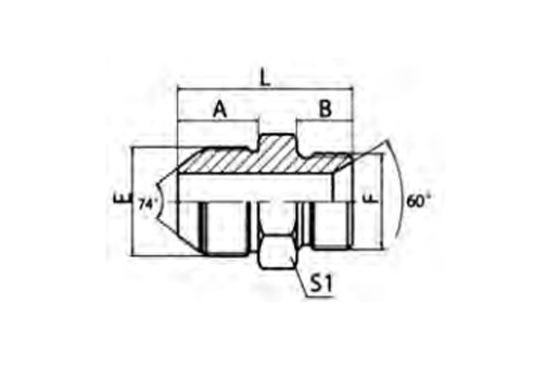 METRIC MALE 74° CONE