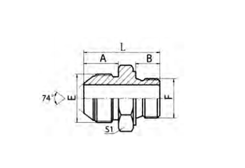 METRIC MALE 74° CONE