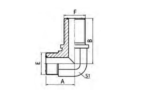 90° ELBOW ORFS MALE O-RING BULKHEAD