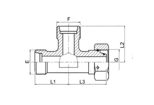 Run Tee Fittings with Swivel NUT